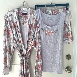 NWOT Gloria Vanderbilt 3 piece pajama lounge set Size XXL